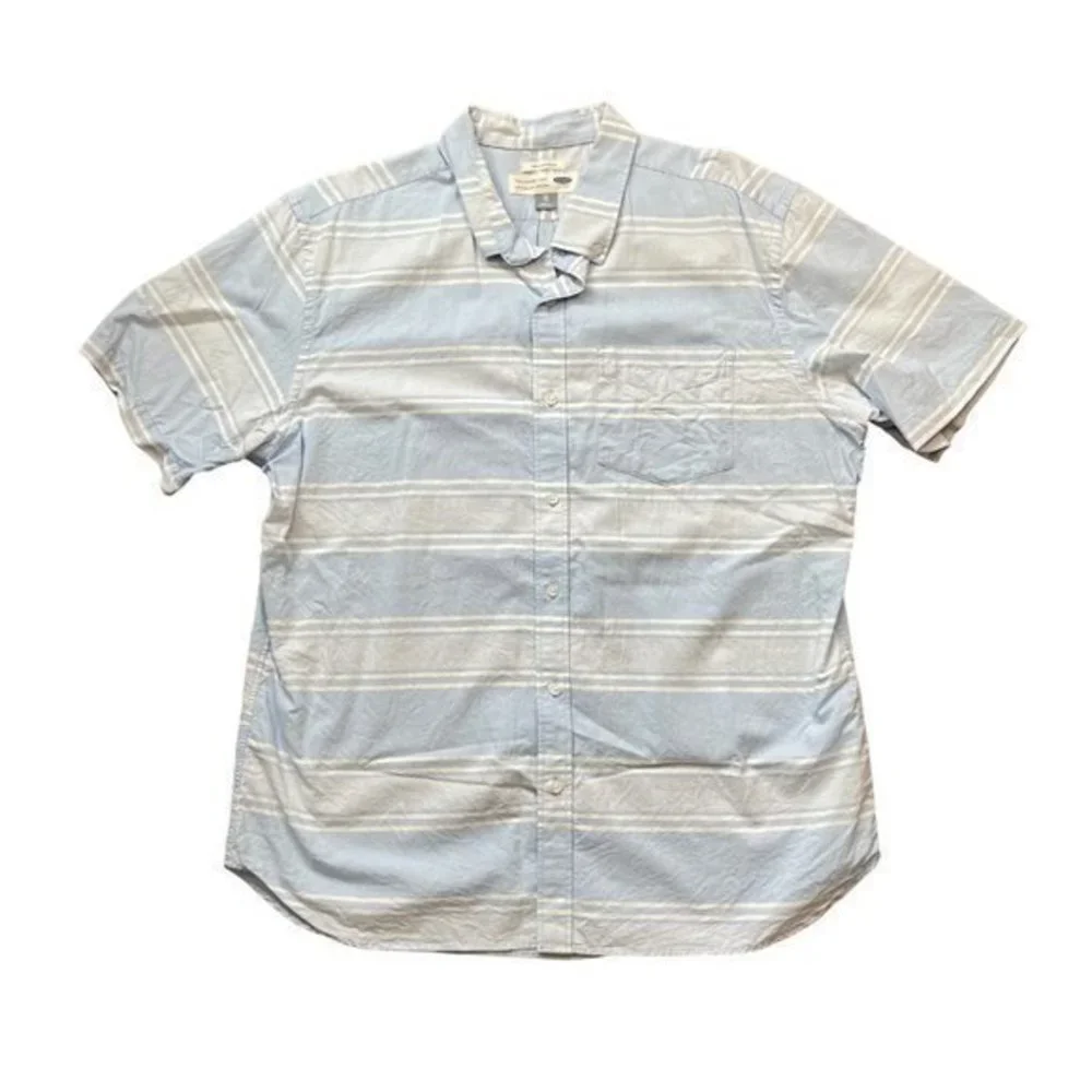 Old Navy Men's 100% Cotton Striped Slim Fit Button Up‎ The Oxford Shirt Size XL
